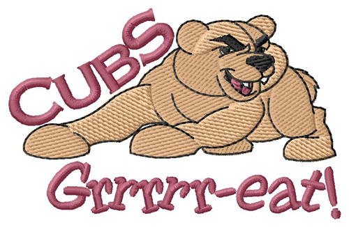 Cubs Grrrr-eat! Machine Embroidery Design