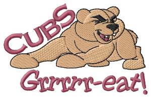 Picture of Cubs Grrrr-eat! Machine Embroidery Design