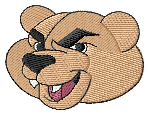 Bear Face Machine Embroidery Design