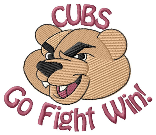 Cubs Go Fight Win Machine Embroidery Design