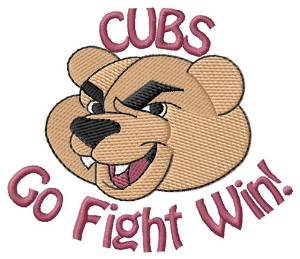 Picture of Cubs Go Fight Win Machine Embroidery Design