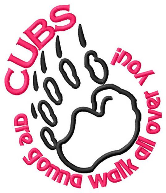Picture of Cubs Walk Over You Machine Embroidery Design