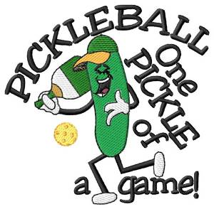 Picture of One Pickle of a Game Machine Embroidery Design