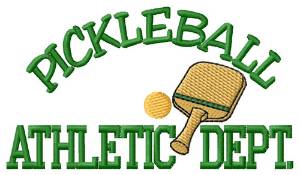 Picture of Pickleball Athletic Dept. Machine Embroidery Design