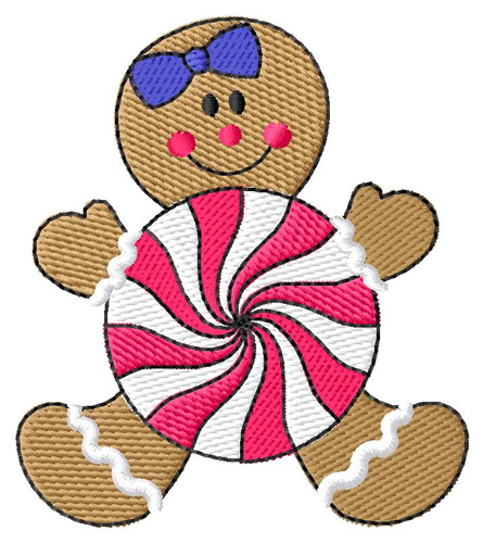 Gingerbread Candy Machine Embroidery Design