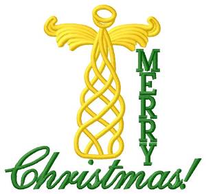 Picture of Merry Christmas Angel Machine Embroidery Design