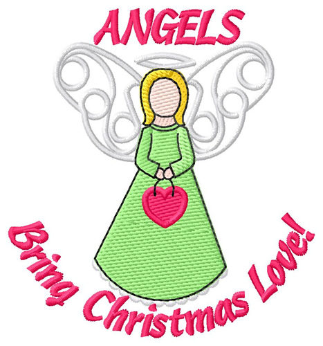 Angels Bring Love Machine Embroidery Design
