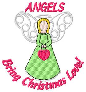 Picture of Angels Bring Love Machine Embroidery Design