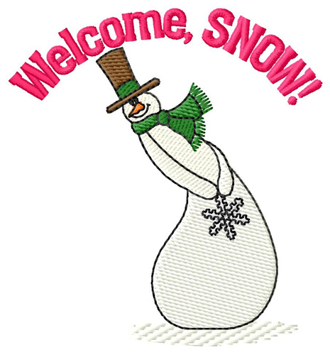 Welcome, Snow! Machine Embroidery Design
