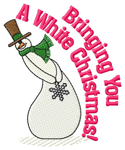 A White Christmas Machine Embroidery Design