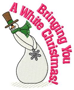 Picture of A White Christmas Machine Embroidery Design