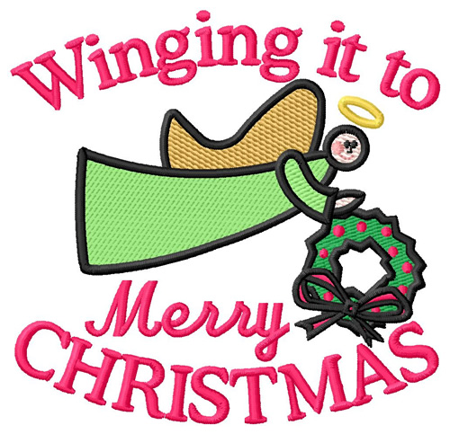 Winging it to Christmas Machine Embroidery Design