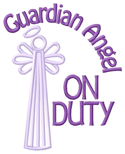 Guardian Angel On Duty Machine Embroidery Design