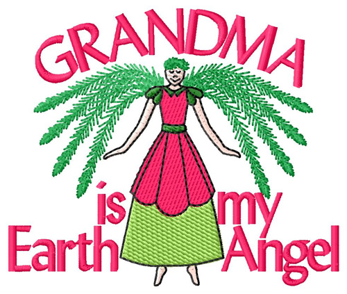 Grandma Earth Angel Machine Embroidery Design