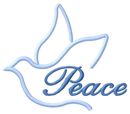 Peace Dove Machine Embroidery Design