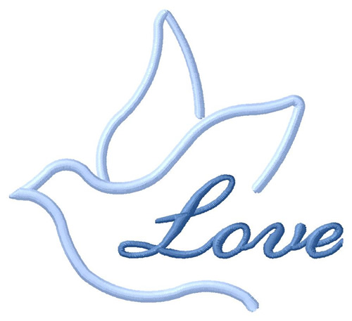Love Dove Machine Embroidery Design