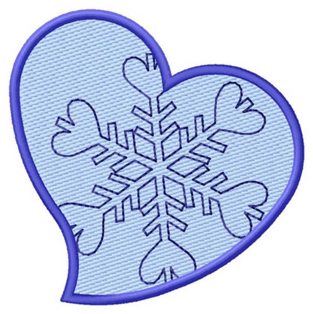 Picture of Snowflake Heart Machine Embroidery Design