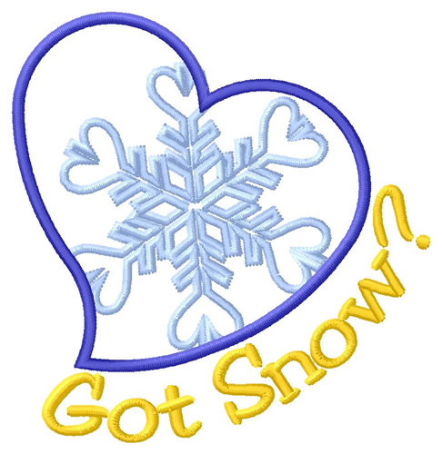 Got Snow? Machine Embroidery Design