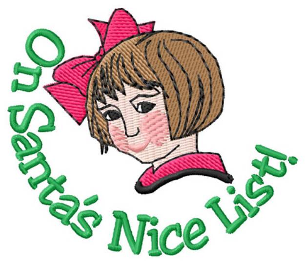Picture of Santas Nice List Machine Embroidery Design