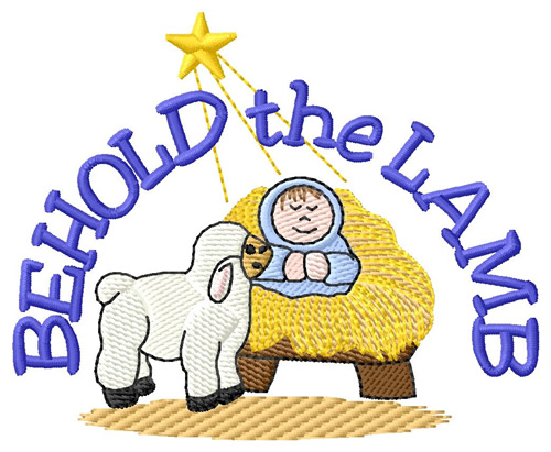 Behold the Lamb Machine Embroidery Design