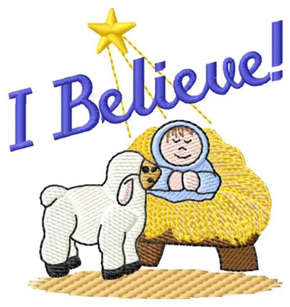 Picture of I Believe! Machine Embroidery Design
