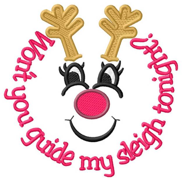 Picture of Guide My Sleigh Tonight? Machine Embroidery Design