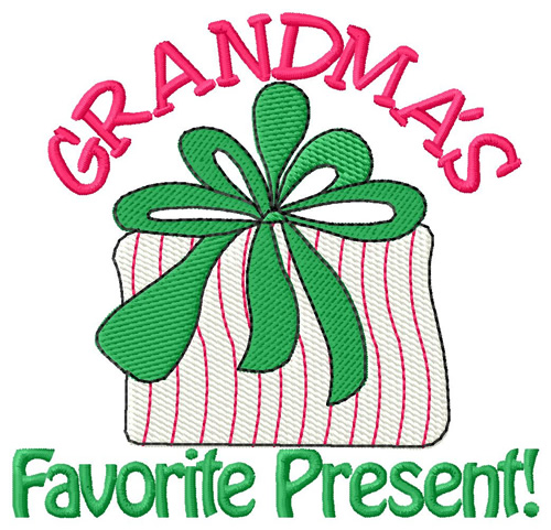Grandmas Present Machine Embroidery Design