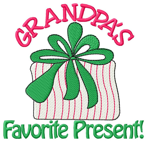 Grandpas Present Machine Embroidery Design