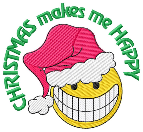 Christmas Happy Machine Embroidery Design