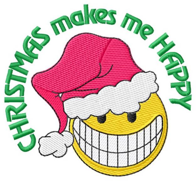 Picture of Christmas Happy Machine Embroidery Design
