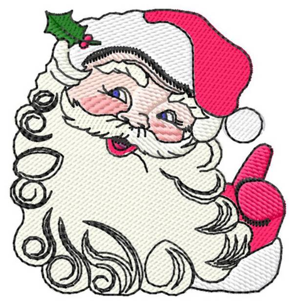 Picture of Santa Face Machine Embroidery Design