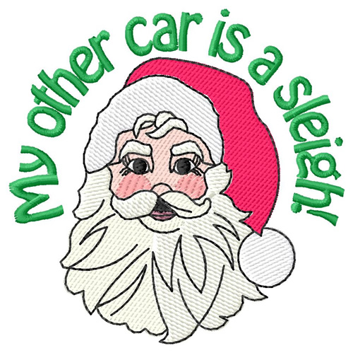 My Other Car is a Sleigh Machine Embroidery Design
