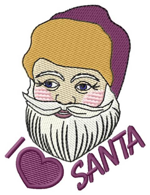 Picture of I Love Santa Machine Embroidery Design