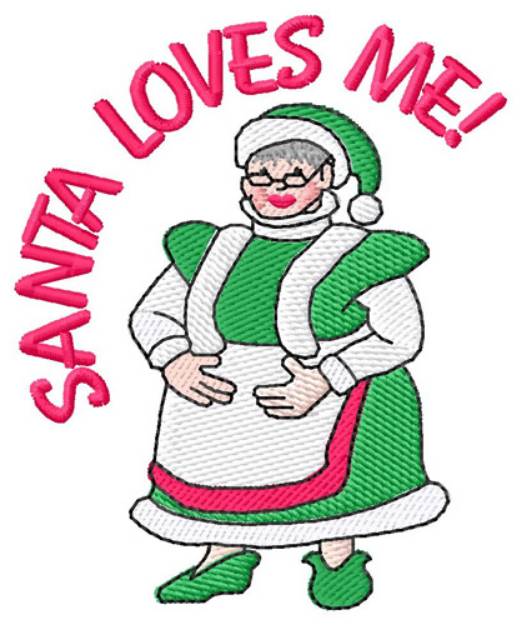 Picture of Santa Loves Me Machine Embroidery Design