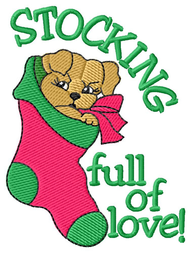 Stocking Full of Love Machine Embroidery Design