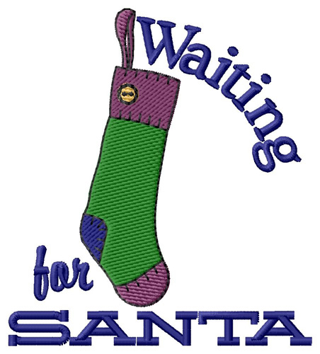 Waiting For Santa Machine Embroidery Design