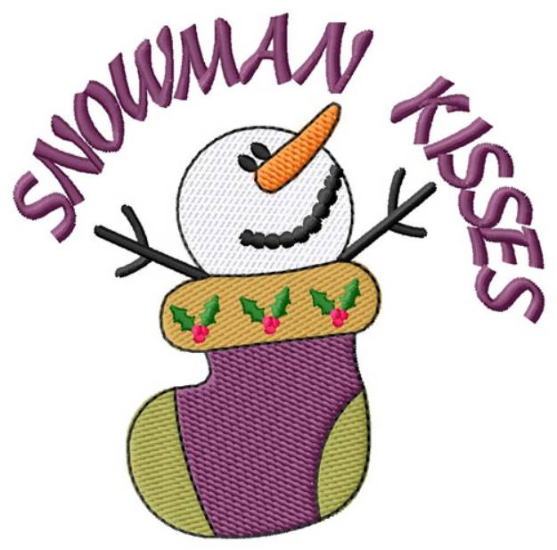 Picture of Snowman Kisses Machine Embroidery Design