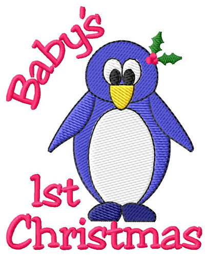 Babys First Christmas Machine Embroidery Design