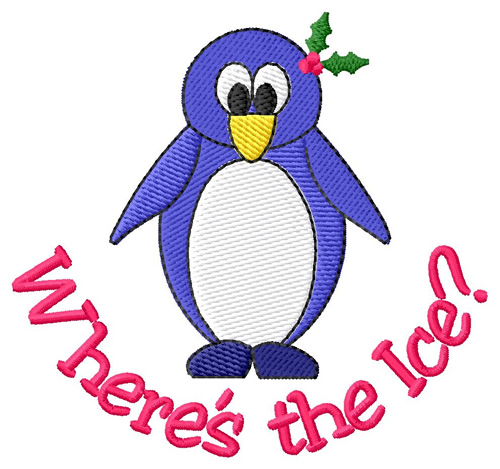 Wheres The Ice? Machine Embroidery Design