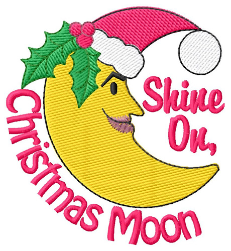 Christmas Moon Machine Embroidery Design