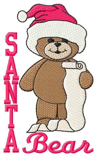 Picture of Santa Bear Machine Embroidery Design