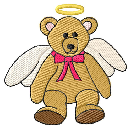 Angel Bear Machine Embroidery Design