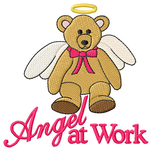 Angel At Work Machine Embroidery Design