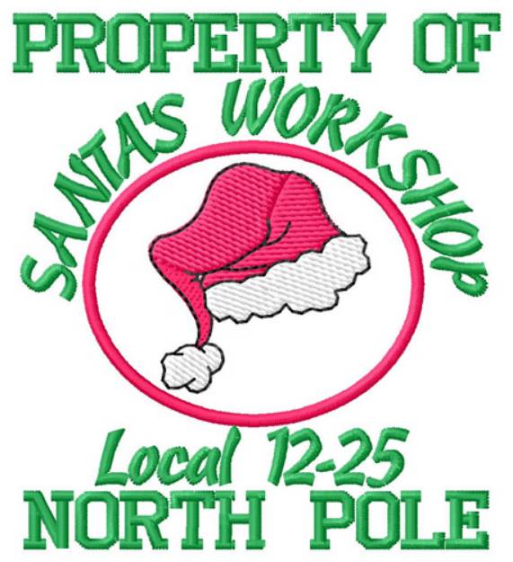 Picture of Property of Santa Machine Embroidery Design