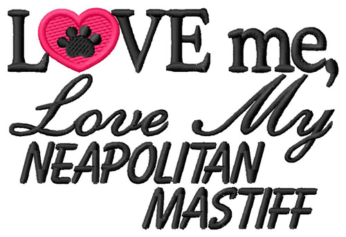 Neapolitan Mastiff Machine Embroidery Design