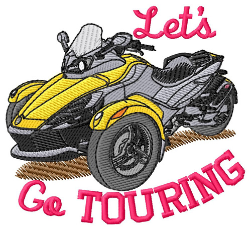Lets Go Touring Machine Embroidery Design