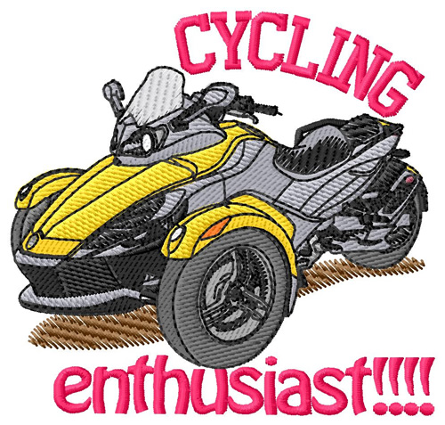 Cycling Enthusiast Machine Embroidery Design
