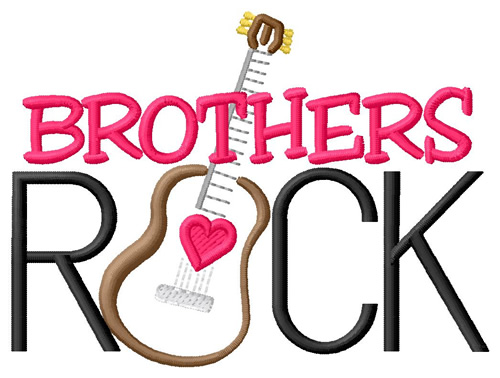Brothers Rock Machine Embroidery Design