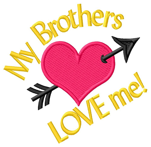 Brothers Love Machine Embroidery Design