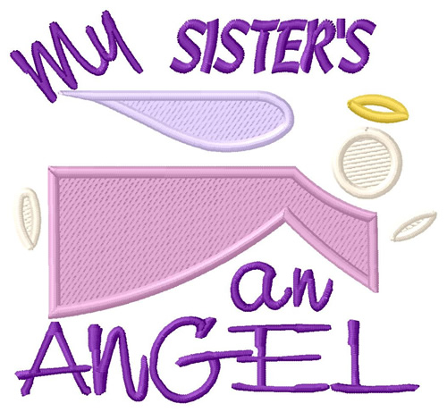 Sisters An Angel Machine Embroidery Design